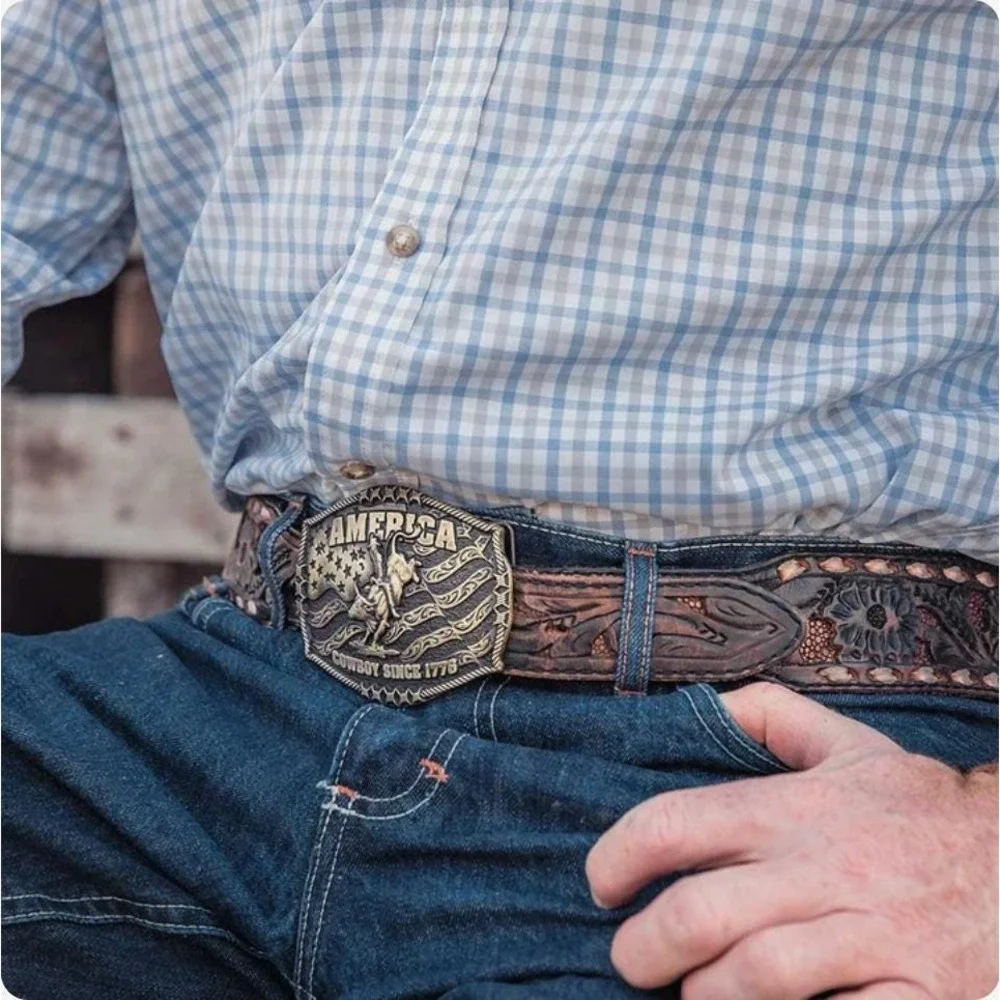 Montana Silversmiths Cowboy America Since 1776 Belt Buckle - Retail $50 - NEW‎